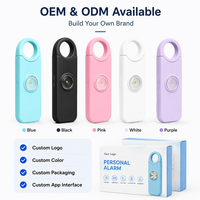 Alarme personnelle portable mini SOS d'urgence pour femme, bouton de sécurité, sirène, alarme anti-panique, porte-clés, dispositif de sécurité personnel, Bluetooth