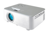 Projecteur LCD Noir-Gris Élégant, Design Bicolore Moderne, Résolution 720P, 250 Lumens, Transmetteur Portable pour Home Cinéma