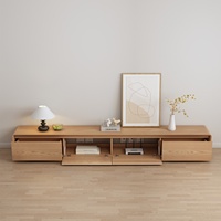 Ensemble meuble TV et table basse en bois, modèle nordique moderne et épuré 2026, idéal pour les petits espaces de salon