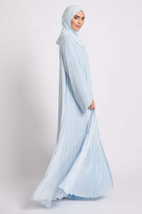 Robe musulmane décontractée élégante et ornée à coupe évasée pour femme, ouverte sur le devant, personnalisée par LEDUO - Product Image 3