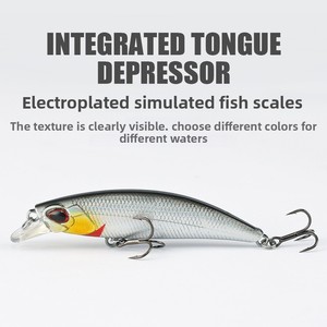 Esca <span class=keywords><strong>Artificiale</strong></span> a Forma di Microorganismo Simil-Squalo <span class=keywords><strong>con</strong></span> Ami, 64mm 4g, in ABS, per <span class=keywords><strong>Pesca</strong></span> in Acqua Dolce e Bass - Product Image 3