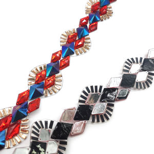 Vente en gros de carnaval Toronto <span class=keywords><strong>Samba</strong></span> Costumes Accessoires Décoratif Fer sur Costume Strass Applique Garniture Chaîne - Product Image 4