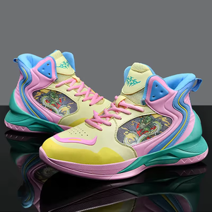 Nouvelles baskets de basketball pour hommes 2025 – Chaussures de sport confortables en cuir pour l'extérieur, idéales pour l'entraînement des adolescents et des hommes - Product Image 1