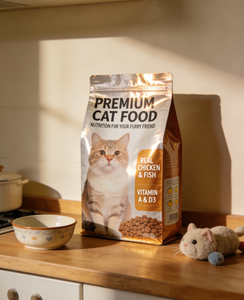 ถุงบรรจุภัณฑ์แบบมีฐานตั้งได้ ป้องกันความชื้น ปิดผนึกได้ ใช้สำหรับอาหารแมวและขนมสัตว์เลี้ยง ตัวอย่างฟรี เกรดอาหาร ปลอดภัย ผลิตตามแบบที่ต้องการ - Product Image 1