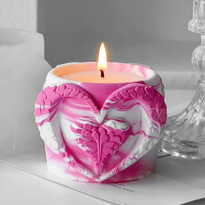 แม่พิมพ์ซิลิโคนรูปหัวใจสำหรับเทียนหอมงานทำมือไอเดียของขวัญวันวาเลนไทน์อุปกรณ์ทำเค้กซิลิโคนรูปแก้วรูปหัวใจ - Product Image 1