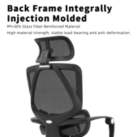 Chaise de bureau ergonomique à dossier haut avec repose-pieds, maille respirante, soutien lombaire réglable, OEM/ODM
