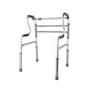 Aluminum Alloy Walking Aid Height Adjustable Anti Slip Double <b>Bar</b> Elderly Mobility Support - Product Image 5