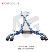 Système d'échappement Valvetronic Catback en titane de qualité supérieure ING pour BMW M5 G90 avec silencieux, échappement de haute qualité