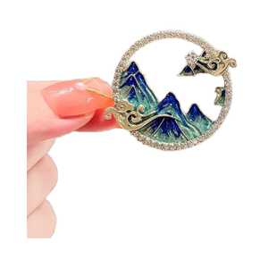 Broche Geométrico Vintage de Estilo Chinês em Prata para Decoração de Casaco Infantil Elegante de Alta Qualidade - Product Image 1