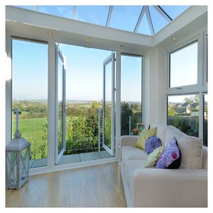 Cửa sổ góc cửa sổ <span class=keywords><strong>T</strong></span>ính năng kiến trúc độc đáo, hai cửa sổ mở nhôm gặp nhau ở góc 90 độ - Product Image 4