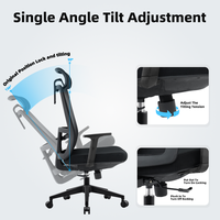 Vente directe d'usine chaise de travail en maille à dossier haut chaise pivotante ergonomique chaise de bureau en maille tournante d'ordinateur pour salle de réunion