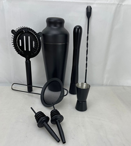 Coctelera Wuyi Camol, Juego de Utensilios de Bar de 8 Piezas en Negro Mate Francés |   Utensilios de Bar Elegantes |   Coctelera Elegante, Accesorios de Bar - Product Image 6