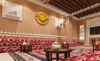 OE-FASHION Canapé Majilis Antique Arabe en Bois Sculpté de Style Royal Rococo Français 16 Places Majles Arabie Majles Mejalis