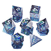 Mini Planet – Lot <span class=keywords><strong>de</strong></span> 7 <span class=keywords><strong>d</strong></span>és polyédriques en résine pour jeux <span class=keywords><strong>de</strong></span> société, carrom et jeux <span class=keywords><strong>de</strong></span> table – D4/D6/D8/D10/D12/<span class=keywords><strong>D</strong></span>%/D20 - Product Image 2