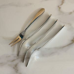 Forchette in Acciaio Inox 304 Lucidate a Specchio, Design Moderno e Semplice, Forchette Spesse di Alta Qualità per Frutta, Snack e Dolci - Product Image 4