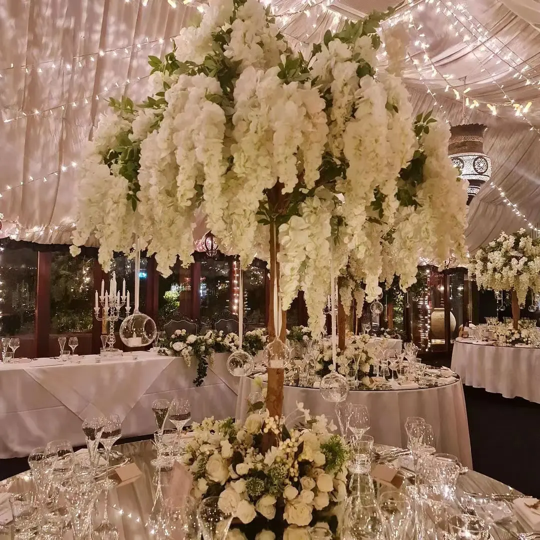 Árbol de flores de cerezo para decoración de boda, centro de mesa, árboles artificiales, flores de cerezo