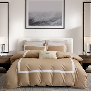 Juego de Ropa de Cama Alenhome Emile, Colección de Hotel de Lujo de 5 Estrellas, 100% Algodón, Personalizable, con Borde de Panel en Contraste - Product Image 2