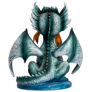 פסלון דג דרקון משרף, קישוט ביתי חמוד בעבודת יד עם פרטים עדינים וצביעה ידנית, דגם QYB007 CN GUA - Product Image 3