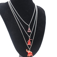 Collier ras du cou en cristal rouge, lettre grecque, Delta, Sigma, Theta, force, éléphant, DST, colliers de Sorority, bijoux de déclaration
