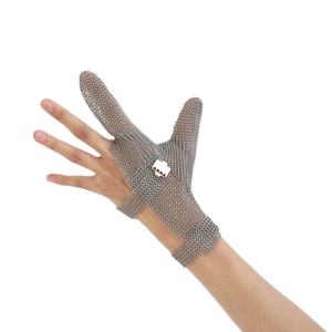 Guante de malla de acero inoxidable de dos dedos, resistente a cortes, estéril, personalizable, venta al por mayor directa de fábrica para trabajos de sastrería - Product Image 5