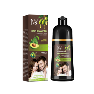 שמפו צבע לשיער בצבע חום כהה, צבע אבוקדו צבעוני, עדין, לא מגרה, קבוע, לגברים ונשים - Product Image 1