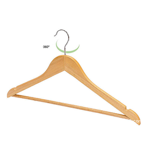 Cintres en bois naturel pour vêtements, cintres pour vêtements, cintres en bois personnalisés avec logo - Product Image 3