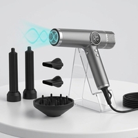 Sèche-cheveux électrique haute vitesse 5 en 1 avec diffuseur, technologie ionique négative au plasma pour soins capillaires, idéal pour usage domestique et hôtelier, marque privée