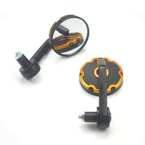 <span class=keywords><strong>Espejos</strong></span> retrovisores laterales para Extremo de barra de motocicleta, <span class=keywords><strong>espejos</strong></span> redondos <span class=keywords><strong>Cafe</strong></span> <span class=keywords><strong>Racer</strong></span> para manillar de 7/8 pulgadas y 22mm, <span class=keywords><strong>espejos</strong></span> para extremos de barra, gafas - Product Image 2