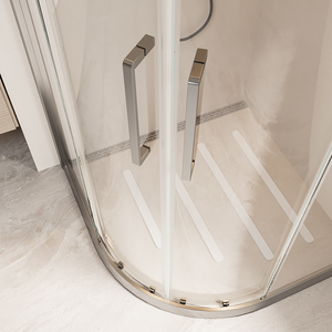 Hàng loạt phong cách Chrome ngành trượt nhôm kính cường lực tắm inclosures với khung cho bệnh viện và khách sạn sử dụng - Product Image 3