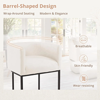 Tabourets de bar modernes en tissu de lin avec armature métallique Tabourets de bar pour îlot de cuisine Chaise de bar haute