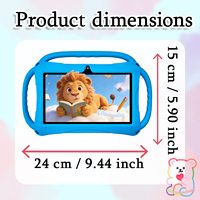 Tablet Anak 7 Inci Android 12 2GB+32GB MTK Quad Core Baterai 3000MAH Wi-Fi Resolusi 1024x600 Layar Kapasitif Tahan Banting