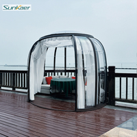 Carpa de cúpula de burbujas giratoria inflable de alta carga de nieve de aluminio superior a buen precio, casa de tienda de cúpula de burbujas de policarbonato