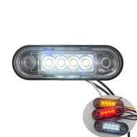 Feux latéraux étanches à 4 LED 12V Haute luminosité avec lampe d'avertissement de dégagement à LED pour camion remorque poids lourd