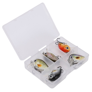 5 stuks mini-vislokdozen crankbait realistische vis-harde aasset met doos voor zeewater en zoetwatertype 2 - Product Image 2