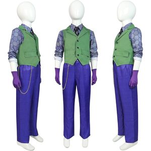 Disfraz de Joker SINSEN para Niños, 7 Piezas, Chaleco Morado y Verde, Traje, Abrigo, Pantalones, Camisa, Corbata, Guantes, Disfraz de Halloween para Niños y Niñas - Product Image 3