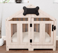Dreieck Holzdach Hund Katzen haus High-End Custom Haustier Bett Günstige Robuste Holz Tiernest