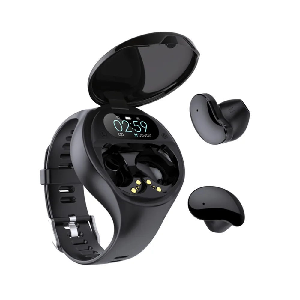 SW01 2022 Smart Watch 2 In 1 Earbuds W1 Smartwatch Wireless Earphone Headset Smart Bracelet Tws Earphones Smartwatch Earbuds