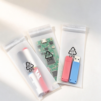 Sacs en plastique auto-adhésifs mats CPE pour accessoires électroniques, câbles USB, cosmétiques, papeterie, petits cadeaux, emballages artisanaux