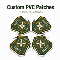 Patch en PVC souple personnalisé en usine, logo 3D en relief, badge en caoutchouc avec fixation auto-agrippante pour vêtements et équipements