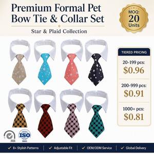 Collier <span class=keywords><strong>pour</strong></span> chien en coton doux réglable, personnalisé avec logo, vente en gros, faible MOQ, sangle de cou confortable et luxueuse <span class=keywords><strong>pour</strong></span> petits et grands chiens - Product Image 2