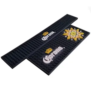 Bar Mat Cheap Personalized Corona Beer Spill Silicone Pvc Custom Rubber Pvc Bar Mats