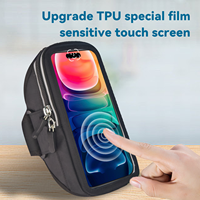 Brazalete Deportivo para Celular con Pantalla Táctil, Impermeable, Transpirable, Resistente a Impactos, con Cierre, de Poliéster y PVC, Superventas