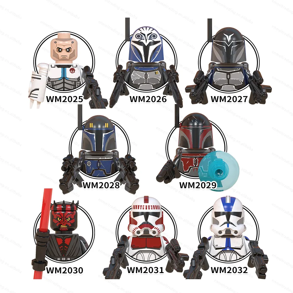 WM6098 Space Wars Echo 501st Legion Darth Maul Coruscant Guards Bo Katan Mandalorian Super Commando minifig Building Blocks Toy