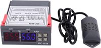 Controlador de Temperatura y Humedad STC-3028 con Pantalla Digital de 12V/24V/110V/220V y Sensor Integrado