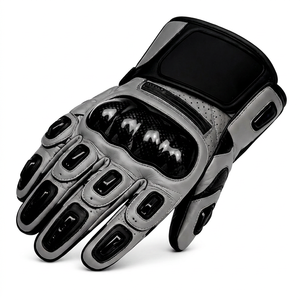 Sporty Leather <b>Touch</b> <b>Screen</b> Motorbike <b>Gloves</b> Wrist Length Breathable Fur Lined Eco-Friendly Outdoor Use Four Seasons Riding Gear - Product Image 1