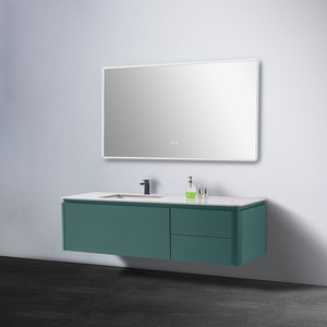 Light Green Two Drawers <strong>Bathroom</strong> Vanity Modern Wall Hung <strong>Bathroom</strong> Furniture for Bath Storage <strong>Cabinet</strong> with Mirror and <strong>Sink</strong> - Product Image 3