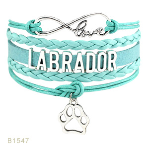Fábrica personalizada Infinity <span class=keywords><strong>Love</strong></span> Dog Mom Charm Pulseras King Charles <span class=keywords><strong>Beagle</strong></span> Border Collie Frenchie Pointer para - Product Image 2