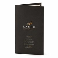 LEISA Menus et cartes de menu personnalisés en papier d'art couleur pleine, imperméables, pour restaurants, cafés et bars