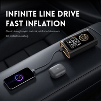 Gonfleur de voiture à affichage numérique à modes multiples d'origine, compresseur de pompe à air pour voiture, gonfleur de pneu sans fil avec batterie externe
