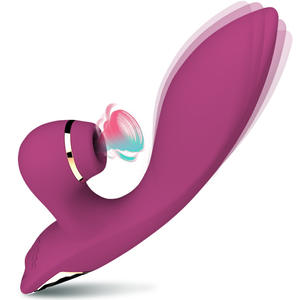 Dubbelkoppige stimulatie-dildo Elektrische staaf Volwassen seksspeeltjes Zuigende vibrator Clitoris G-spot Orgasme Masturbator Massager - Product Image 3